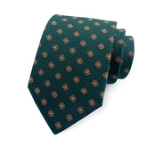 Gravata Micro Figuras Floral Verde SK965